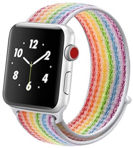 Ремешок для Apple Watch 42/44/45/49mm Nylon Loop Радужный