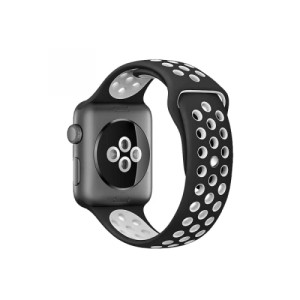 Ремешок DF для Apple Watch 42/44/45/49mm iSportBand-02 Black-White