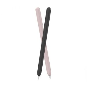 Комплект чехлов Deppa для Apple Pencil 2 силикон,(2шт черный/розовый) арт.47028