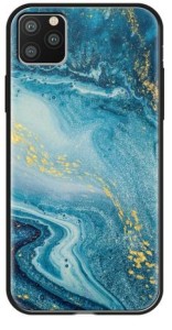 Накладка Deppa Glass Case для iPhone 11 Pro Max Голубой агат (арт.87267)