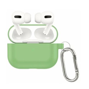 Силиконовый чехол для Apple AirPods Pro с карабином Green