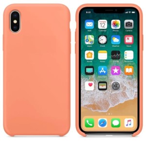 Накладка силикон Silicone Case для iPhone X/Xs Peach