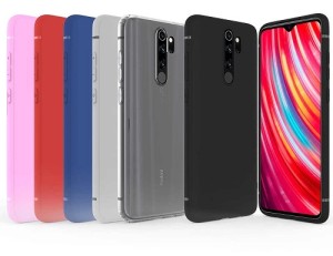 Накладка силикон TPU для Xiaomi Redmi Note 8 Pro Прозрачная красная