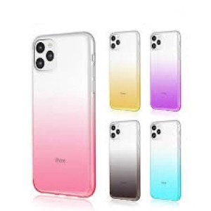 Накладка силикон LuxCase для iPhone 11 Pro Max прозрачный с черным градиентом