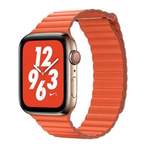 Ремешок из экокожи для Apple Watch 42/44/45/49mm (Оранжевый)