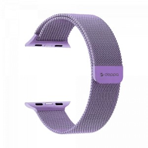 Ремешок Deppa Band Mesh для Apple Watch 42/44/45/49mm, нержавеющая сталь, лавандовый (арт.47148)