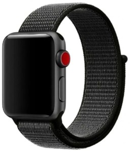 Ремешок нейлоновый для Apple Watch 38/40/41mm Черный с серым