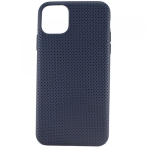 Накладка силикон с перфорацией для iPhone 12/12 Pro Dark Blue