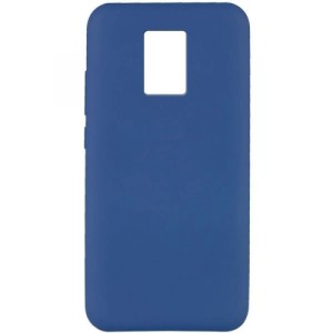 Накладка силикон Silicone Cover для Xiaomi Redmi Note 9S/9 Pro Blue