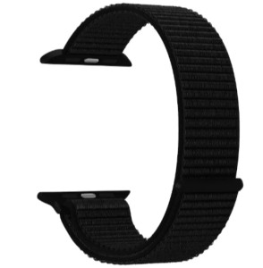 Ремешок Deppa Band Nylon для Apple Watch 38/40/41mm, нейлоновый, черный (арт.48101)