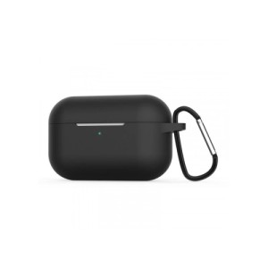 Силиконовый чехол для Apple AirPods 3 с карабином Black