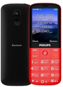 Телефон Philips Xenium E227 Dual Sim Red (Красный)