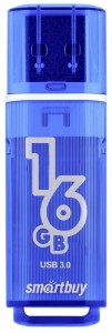 USB Flash Drive Smartbuy Glossy series USB 3.0 16GB Dark Blue (SB16GBGS-DG)