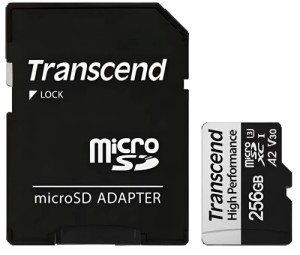 Карта памяти Micro SD Transcend 330S 256GB Class10 100MB/s (TS256GUSD330S) + SD adapter