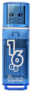 USB Flash Drive Smartbuy Glossy series USB 2.0 16GB Blue (SB16GBGS-B)