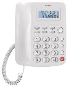 Проводной телефон Texet TX-250 White (Белый)