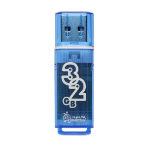 USB флеш-накопитель Smartbuy Glossy series USB 2.0 32GB Blue (Синий) (SB32GBGS-B)