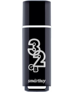 USB Flash Drive Smartbuy Glossy series USB 2.0 32GB Черный (SB32GBGS-K)