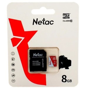 Карта памяти Netac P500 Eco 8GB Class10 (NT02P500ECO-008G-R) + SD adapter