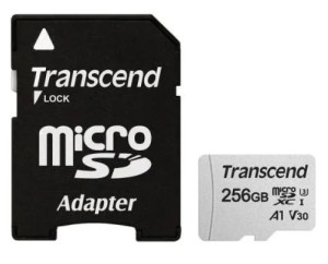 Карта памяти Micro SD Transcend 300S 256GB Class10 100MB/s (TS256GUSD300S-A) + SD adapter