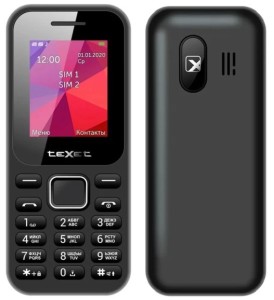 Телефон Texet TM-122 Dual Sim Black (Черный)