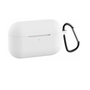 Силиконовый чехол для Apple AirPods Pro с карабином White