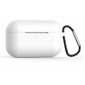 Силиконовый чехол для Apple AirPods 3 с карабином White