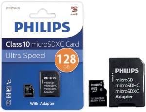 Карта памяти Micro SD Philips 128GB Class10 (FM12MA45B/97) + SD adapter