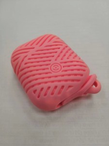 Cиликоновый чехол для Apple Airpods Blue tooth Earphone Case Pink