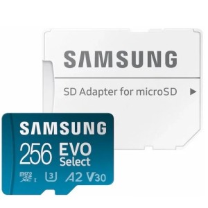 Карта памяти Micro SD Samsung EVO Select 256GB 130MB/s (MB-ME256KA) + SD adapter