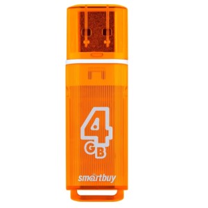 USB Flash Drive Smartbuy Glossy series USB 2.0 4GB Оранжевый (SB4GBGS-Or)