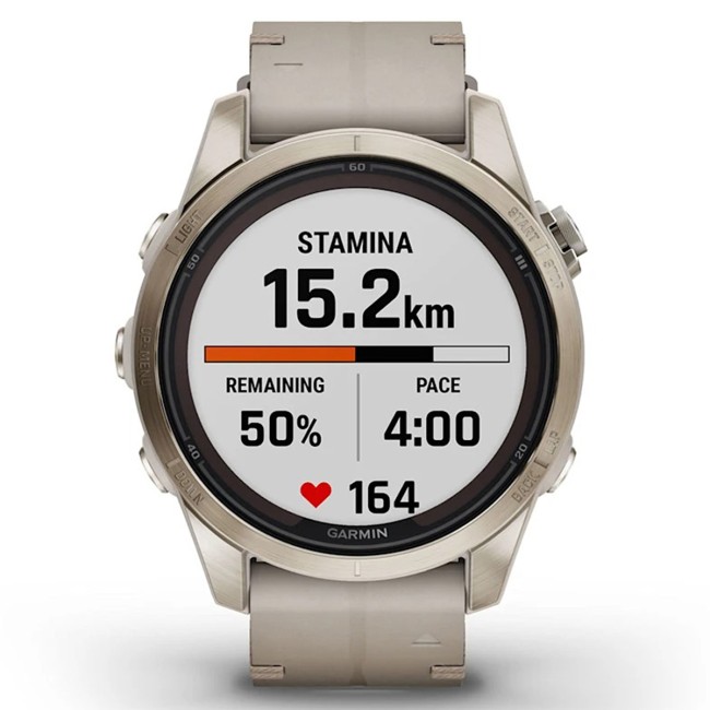 Смарт-часы Garmin Fenix 7S Pro Sapphire Solar Edition Leather Band