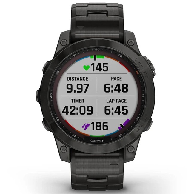 Смарт-часы Garmin Fenix 7 Sapphire Solar Edition Vented Titanium Band