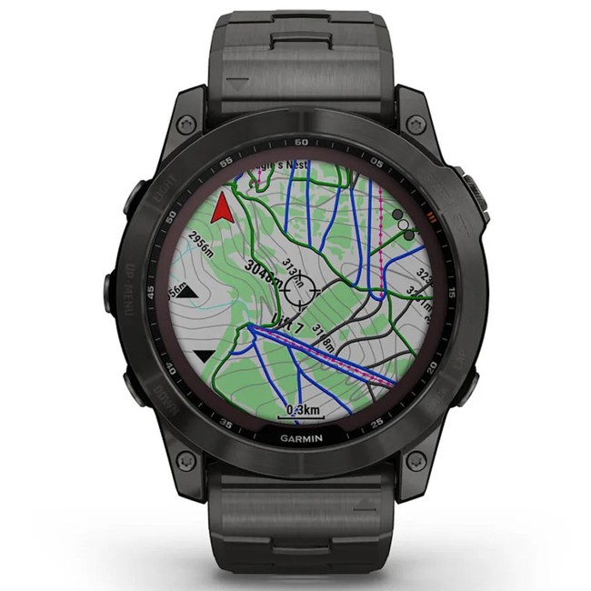 Смарт-часы Garmin Fenix 7X Sapphire Solar Edition Vented Titanium Band