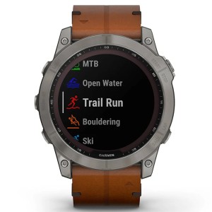 Смарт-часы Garmin Fenix 7X Sapphire Solar Edition Leather Band