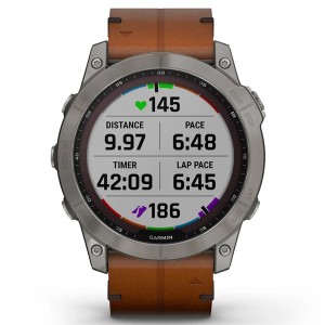 Смарт-часы Garmin Fenix 7X Sapphire Solar Edition Leather Band