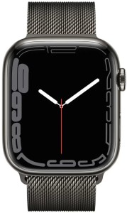 Умные часы Apple Watch Series 7 45 мм, Stainless Steel Case with Milanese Loop, графит