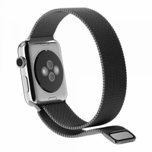 Ремешок для Apple Watch 42/44/45/49mm Milanese Loop черный