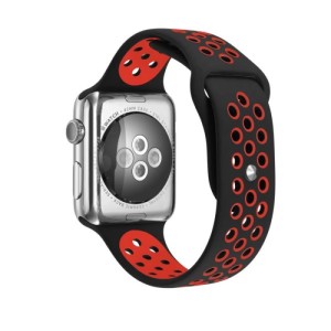 Ремешок для Apple Watch 38/40/41mm Nike Sport Band Черно-Красный