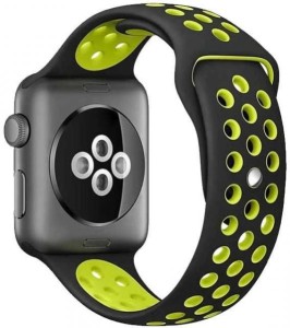 Ремешок DF для Apple Watch 38/40/41mm iSportBand-02 Черно-Зеленый