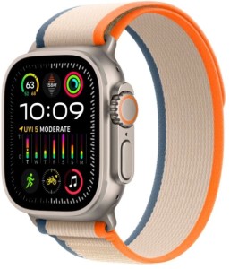 Часы Apple Watch Ultra 2 GPS + Cellular 49mm Titanium Case/With Orange/Beige Trail Loop S/M (MRF13)