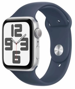 Часы Apple Watch SE GPS 40mm 2023 (Gen 2) Silver Aluminium Case/Storm Blue Sport Band (MRE23)