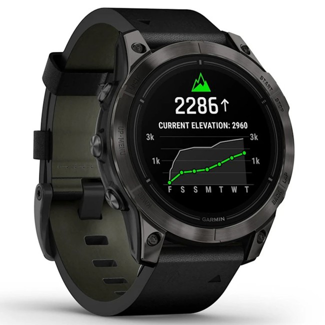 Смарт-часы Garmin Epix Pro (Gen 2) Sapphire Edition 47 mm Leather Band