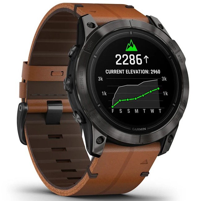 Смарт-часы Garmin Epix Pro (Gen 2) Sapphire Edition 51 mm Leather Band