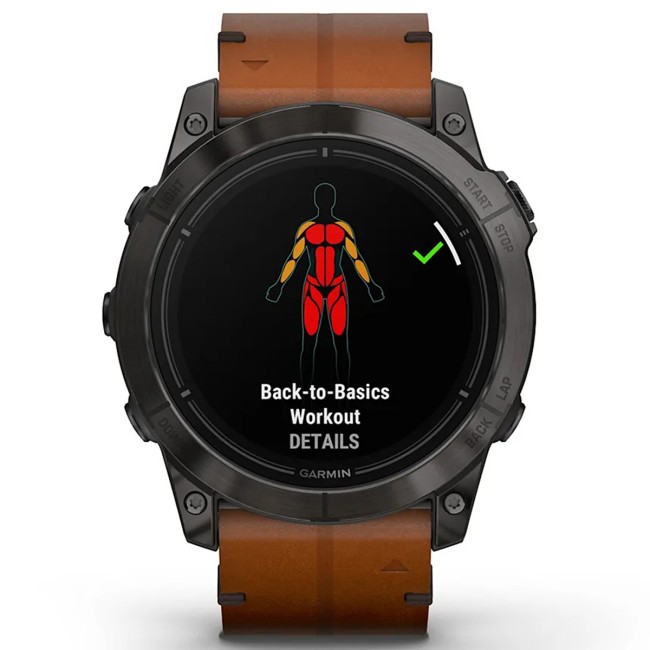 Смарт-часы Garmin Epix Pro (Gen 2) Sapphire Edition 51 mm Leather Band