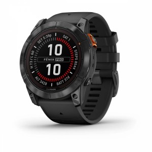 Умные часы Garmin Fenix 7X Pro Sapphire Solar, серый/, Black, черный