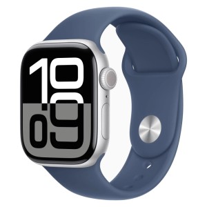 Apple Watch Series 10 GPS 42mm Silver Aluminium Case with Denim Sport Band «Сияющая звезда»