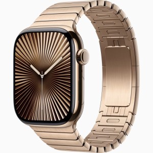 Apple Watch Series 10 GPS + Cellular 46mm Gold Titanium Case with Stainless Steel Link Bracelet