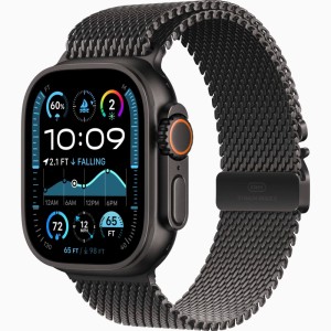 Apple Watch Ultra 2 GPS + Cellular 49mm Black Titanium Case with Titanium Milanese Loop