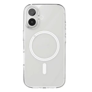 Накладка силикон VLP Puro Case with MagSafe для Apple iPhone 16 Прозрачный